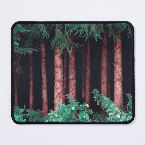 Item preview, Mysterious Dark Forest Pine Tree Trunks Fine Art Photography designed and sold by JohnManuelPhoto.