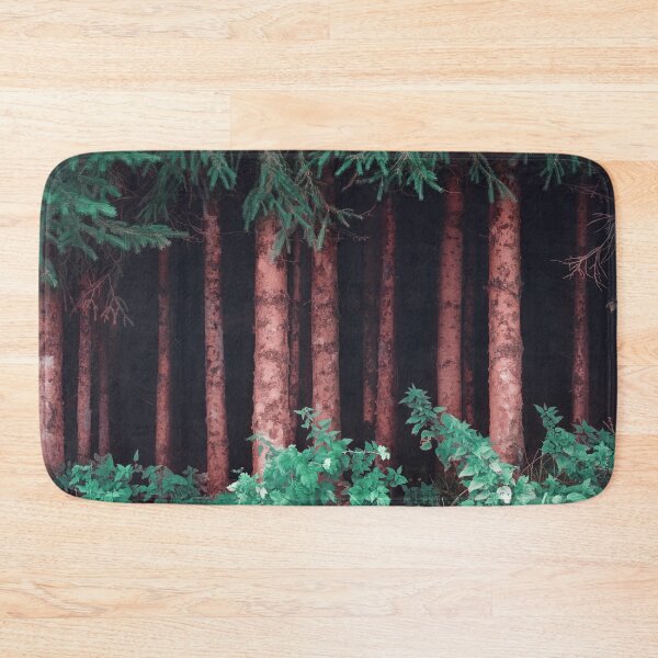 Item preview, Mysterious Dark Forest Pine Tree Trunks Fine Art Photography designed and sold by JohnManuelPhoto.
