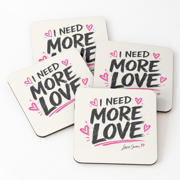 Item preview, I NEED MORE LOVE | Romantic Typography Design | Ivory Minimalist Quote Art designed and sold by BlueberrySwan.