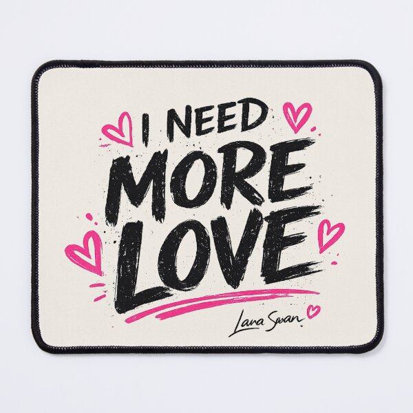 Item preview, I NEED MORE LOVE | Romantic Typography Design | Ivory Minimalist Quote Art designed and sold by BlueberrySwan.