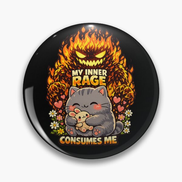 Item preview, Cute Cat Rage Consumes Me Funny Introvert Cat Lover Meme designed and sold by HiPatti.
