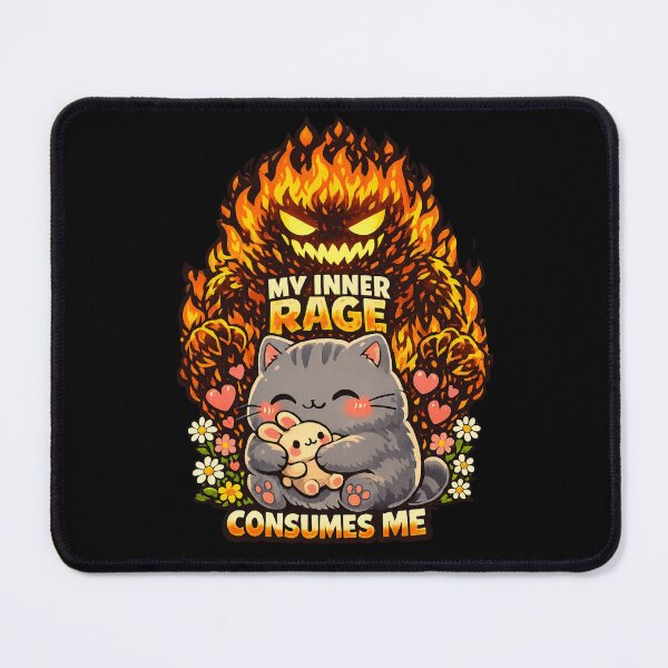 Item preview, Cute Cat Rage Consumes Me Funny Introvert Cat Lover Meme designed and sold by HiPatti.