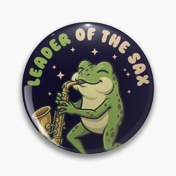 Item preview, Leader Of The Sax Cute Frog Playing Saxophone designed and sold by LinaValearte.