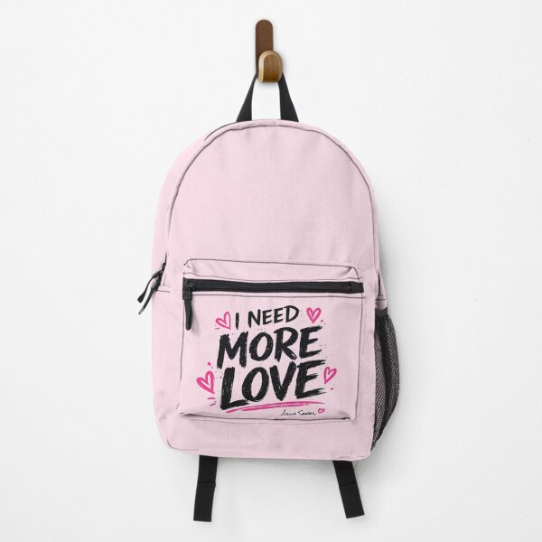Item preview, I NEED MORE LOVE | Pink Typography Art | Soft Romantic Quote Design designed and sold by Baroness Swan.