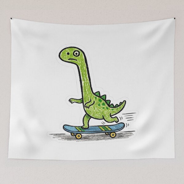 Item preview, Rex the dinosaur on a skateboard designed and sold by Emma0015.
