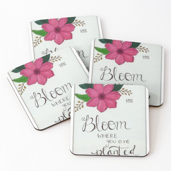 Item preview, Bloom Where You Are Planted Floral Illustration designed and sold by aleenaroseart.