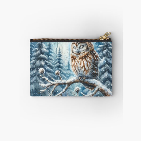 Item preview, Owl on a Snowy Winter Branch designed and sold by SalonOfArt.