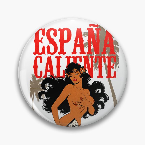 Item preview, Retro Pinup España Caliente Beach Poster designed and sold by HappyOops.