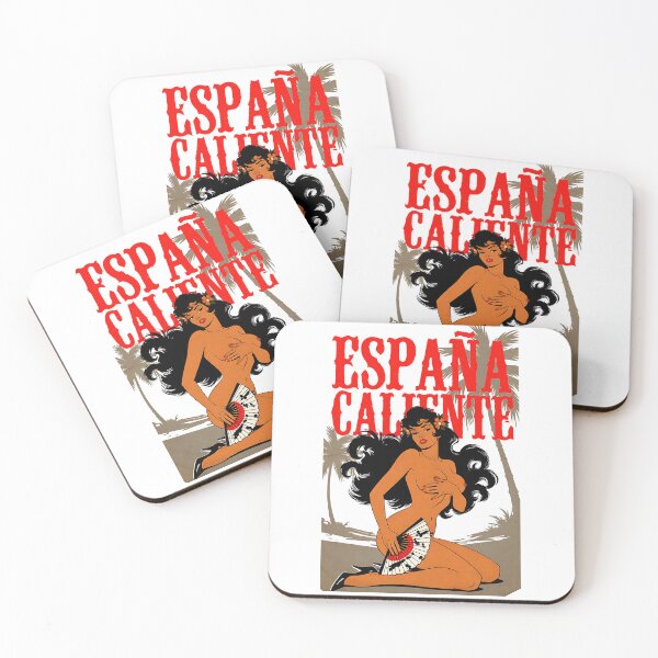 Item preview, Retro Pinup España Caliente Beach Poster designed and sold by HappyOops.