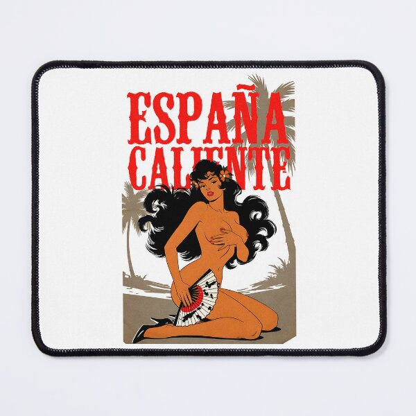 Item preview, Retro Pinup España Caliente Beach Poster designed and sold by HappyOops.