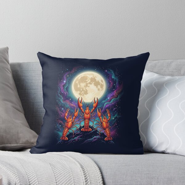 Item preview, Three Crawfish Moon Galaxy Cool Space Retro Animal 1 designed and sold by ChinkyCat Official.