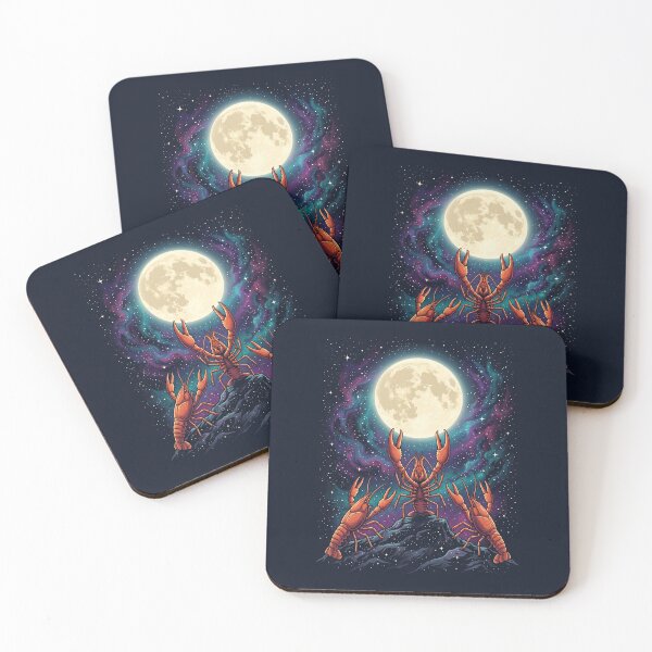 Item preview, Three Crawfish Moon Galaxy Cool Space Retro Animal 3 designed and sold by ChinkyCat Official.