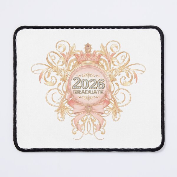 Item preview, 2026 Graduate with Royal Crown Motif, Pink Bow & Diamonds designed and sold by jeweleddesigns.