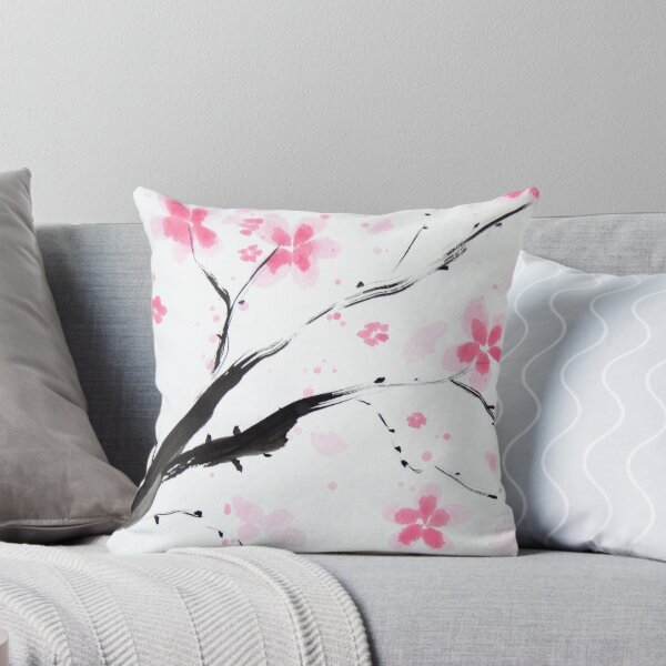 Item preview, Sumi-e Inspired Cherry Blossoms | Zen Watercolor Sakura Painting  designed and sold by AngelaMarieArt.