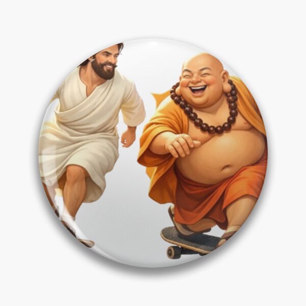 Item preview, Skateboarding Jesus and Buddha Buddies designed and sold by dragonmotor7.