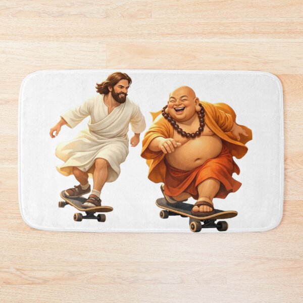 Item preview, Skateboarding Jesus and Buddha Buddies designed and sold by dragonmotor7.