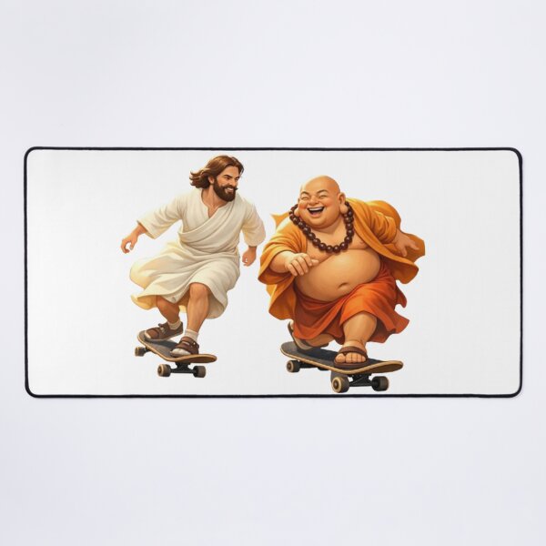 Item preview, Skateboarding Jesus and Buddha Buddies designed and sold by dragonmotor7.