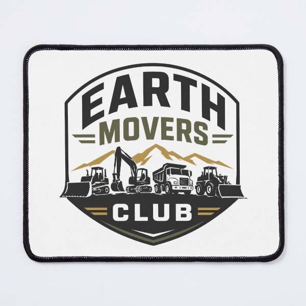 Item preview, Earth Movers Club Heavy Equipment Operator Vintage Construction Design designed and sold by kakmi-art.