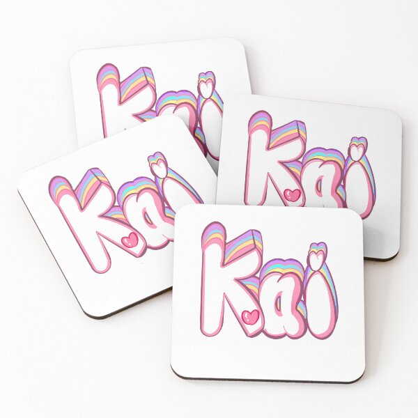 Item preview, Kai popular girls first name in white with layered pastel colors. Personalized personalised Kai designed and sold by Artonmytee.