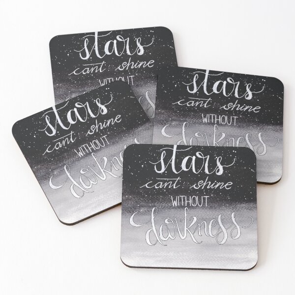 Item preview, Stars Cant Shine Without Darkness Quote Art designed and sold by aleenaroseart.