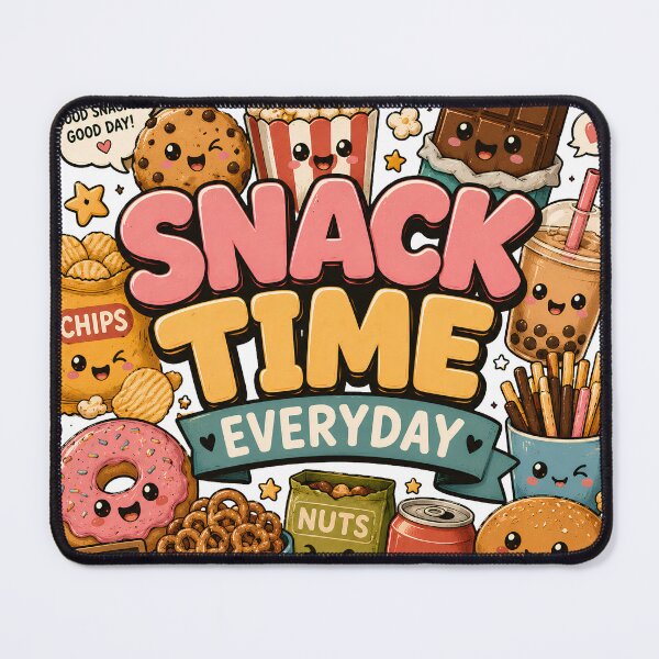 Item preview, Snack Time Everyday Funny Food Lover Quote Design designed and sold by ILYASSE1.