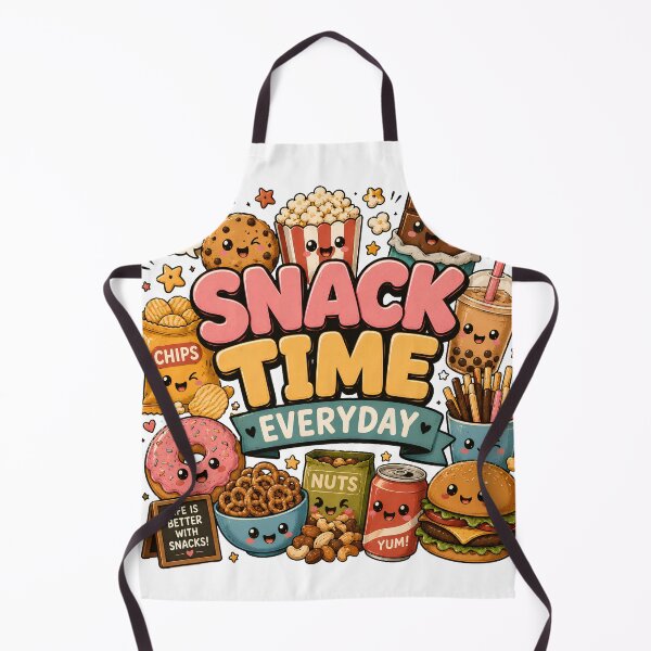Item preview, Snack Time Everyday Funny Food Lover Quote Design designed and sold by ILYASSE1.