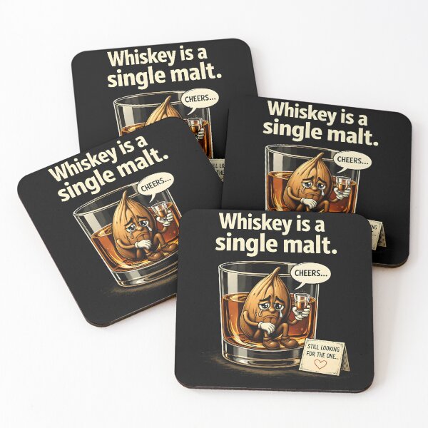 Item preview, Whiskey Is A Single Malt Funny Whiskey Lover Design designed and sold by Hornace88studio .