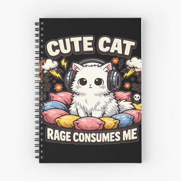 Item preview, Cute Cat Rage Consumes Me Introvert Cat Social Battery Meme designed and sold by HiPatti.