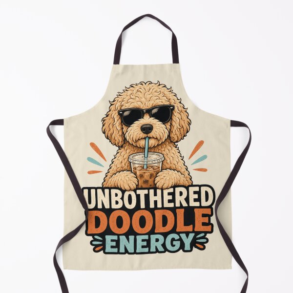 Item preview, Unbothered Doodle Energy Funny Dog Coffee designed and sold by POD DYNASTY.