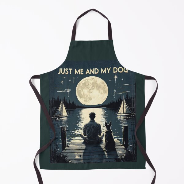 Item preview, Just Me And My Dog Full Moon Lake Night designed and sold by Flirt-Teez.