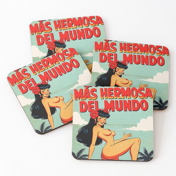 Item preview, Retro Pinup La Mujer Más Hermosa Poster designed and sold by HappyOops.