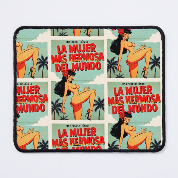 Item preview, Retro Pinup La Mujer Más Hermosa Poster designed and sold by HappyOops.