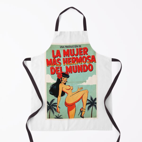 Item preview, Retro Pinup La Mujer Más Hermosa Poster designed and sold by HappyOops.