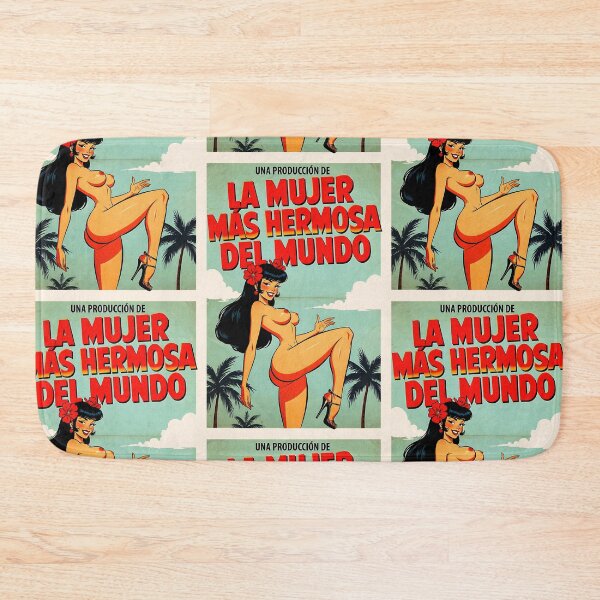 Item preview, Retro Pinup La Mujer Más Hermosa Poster designed and sold by HappyOops.
