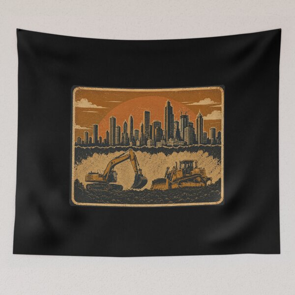 Item preview, City Builders Heavy Equipment Operator Vintage Construction Design designed and sold by kakmi-art.