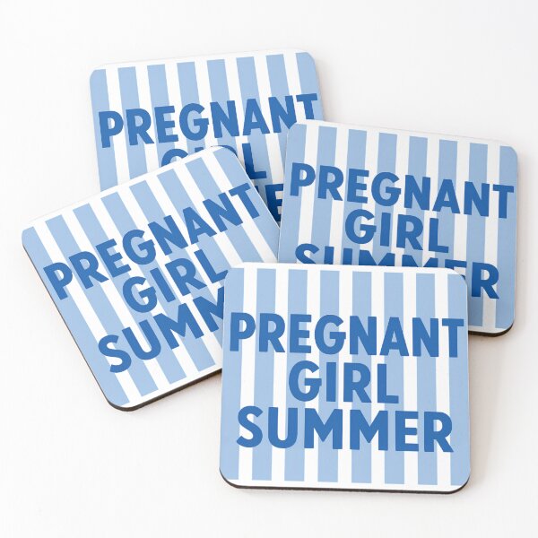 Item preview, Pregnant Girl Summer Striped Preppy Aesthetic Art designed and sold by VGAfanatic.