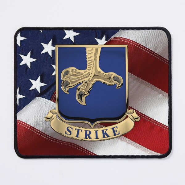 Item preview, 502nd Infantry Regiment - 502 IR Unit Insignia over American Flag designed and sold by Serge Averbukh Art Studio.