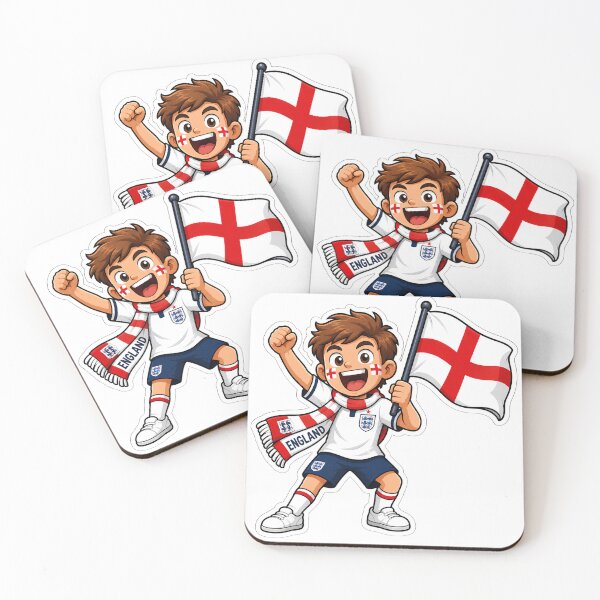 Item preview, England Football Fan Cartoon Sticker | Three Lions Supporter designed and sold by aminesez22.