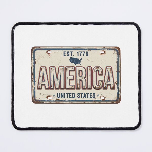 Item preview, Vintage America License Plate Patriotic EST 1776 designed and sold by Paper Drip.