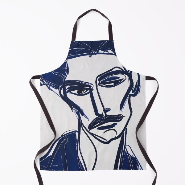 Item preview, British man, portrait - Blue Abstract Art designed and sold by shadow-bloom.