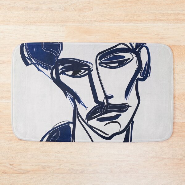 Item preview, British man, portrait - Blue Abstract Art designed and sold by shadow-bloom.