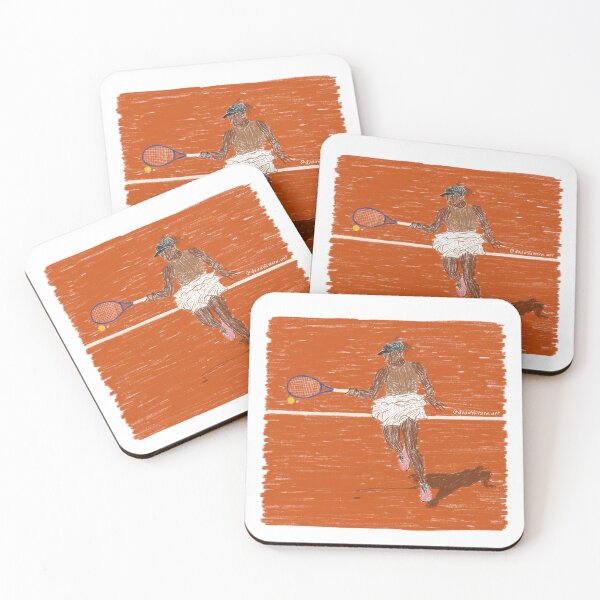 Item preview, Girl tennis player on court Roland garros designed and sold by dudaoliveira.art.
