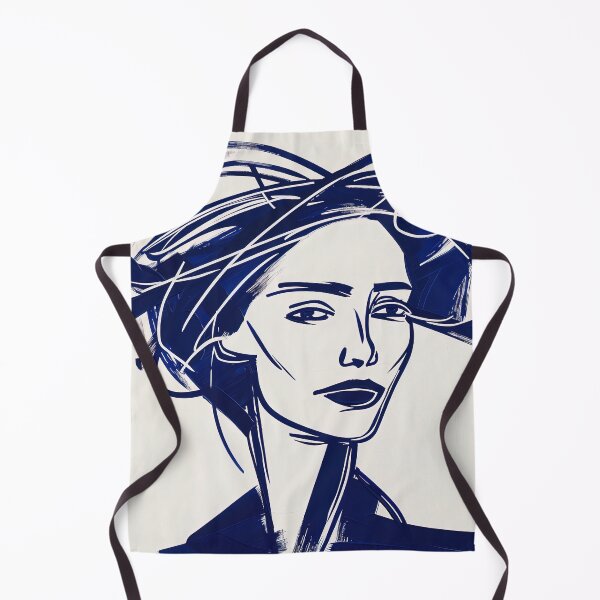Item preview, British woman - Blue Abstract Art designed and sold by shadow-bloom.