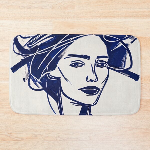 Item preview, British woman - Blue Abstract Art designed and sold by shadow-bloom.