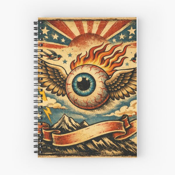 Item preview, Traditional Tattoo Flying Eye and Sunburst designed and sold by dragonmotor7.