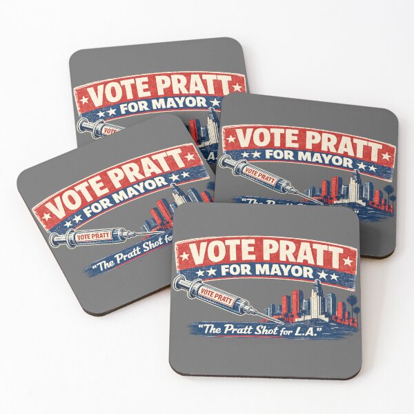 Item preview, Vote Pratt For Mayor – The Pratt Shot For L.A. Funny Political Parody Campaign Design designed and sold by RockyLambda.