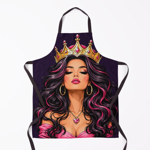 Item preview, Queen Energy Glamour Portrait – Pink Crown Goddess, Luxury Feminine Power Art designed and sold by Jankes88.