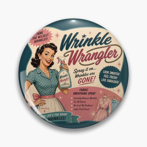 Item preview, Vintage (and fictitous) Cleaning Product: Wrinkle Wrangler designed and sold by Rue Market.
