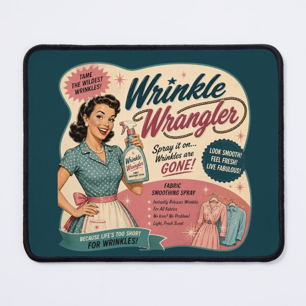 Item preview, Vintage (and fictitous) Cleaning Product: Wrinkle Wrangler designed and sold by Rue Market.