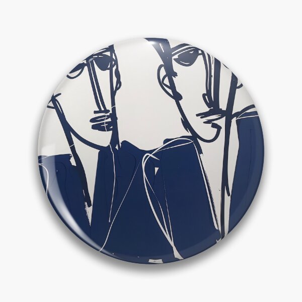 Item preview, Brothers - Blue Abstract Art designed and sold by shadow-bloom.